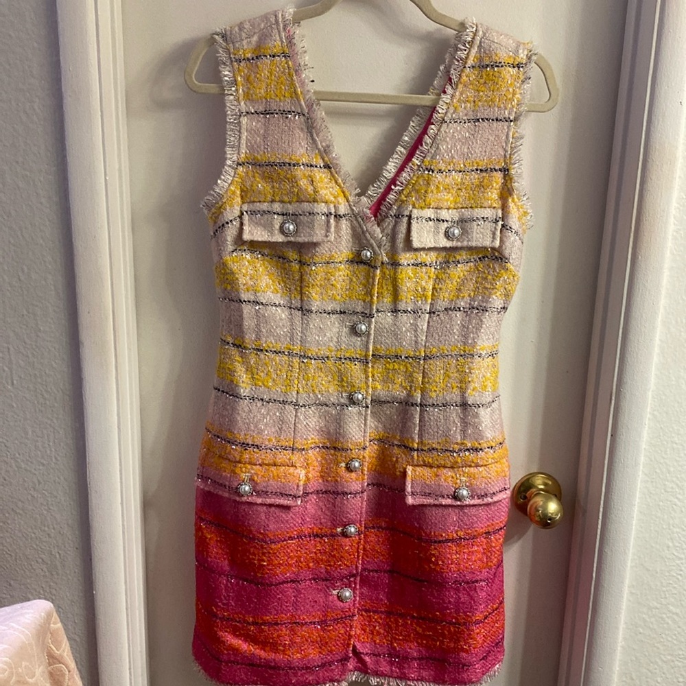 SALE LAST ONE ⭐️Anthropologie MAEVE tweed, mini dress NWT - Picture 2 of 6